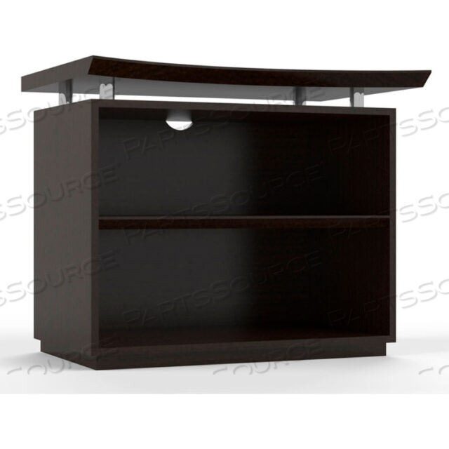 STERLING SERIES 36 FREESTANDING 2-SHELF BOOKCASE TEXTURED MOCHA