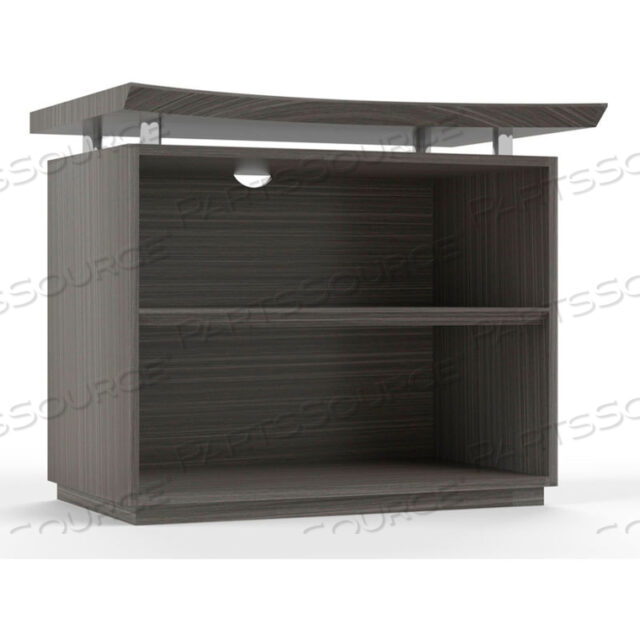 STERLING SERIES 36 FREESTANDING 2-SHELF BOOKCASE TEXTURED DRIFTWOOD