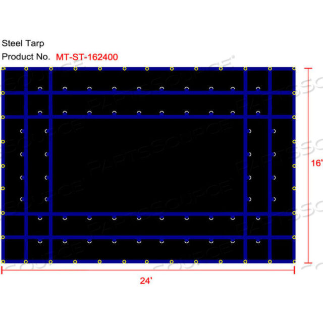 OEM#: MT-ST18-B1624HEAVY DUTY FLATBED TRUCK TARP, STEEL TARP, 16W X 24L, BLACK by Xtarps Corporation