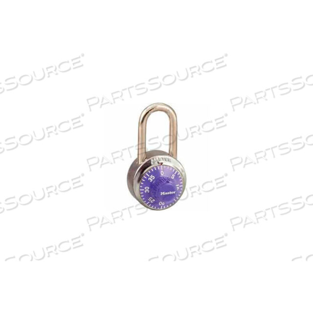 OEM#: 1502LFPRPGENERAL SECURITY COMBO PADLOCK LF SHACKLE - PURPLE DIAL by Master Lock