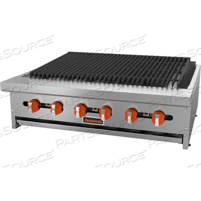 SIERRA RANGE - RADIANT CHAR BROILER, 36W, 6 BURNERS, 16,000 BTU EACH, STAINLESS STEEL