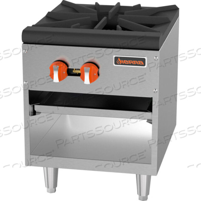 SIERRA RANGE STOCK POT RANGE, 90,000 BTU, 1 BURNER, STAINLESS STEEL, DUAL CONTROLS