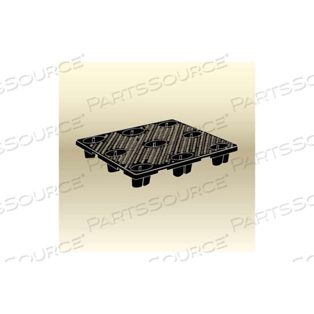 OEM#: 48405 NP/120 ECFULL SIZE ECONOMY NESTABLE PLASTIC PALLET 48W X 40D X 5H BLACK by Mason Ways Indestructible Plastics LLC