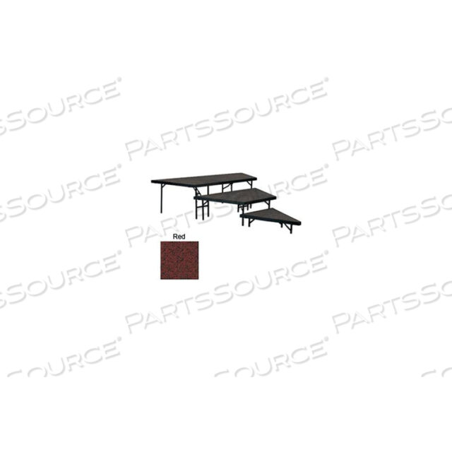 STAGE PIE SET WITH CARPET FOR 36W STAGE UNITS - 8H, 16H & 24H - RED