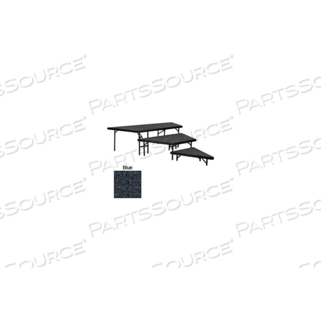 STAGE PIE SET WITH CARPET FOR 48W STAGE UNITS - 8H, 16H & 24H - BLUE