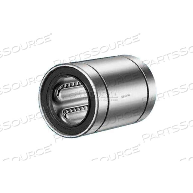 STAINLESS STEEL CLOSED LINEAR BEARING W/ RESIN RETAINER & SEALS, 1/2ID, 1.25L