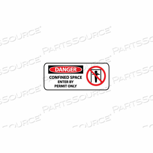 OEM#: SA146RPICTORIAL OSHA SIGN - PLASTIC - DANGER CONFINED SPACE ENTER BY PERMIT ONLY by National Marker Company