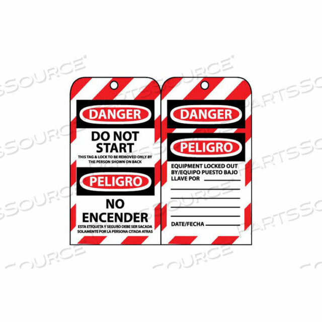 OEM#: SPLOTAG15BILINGUAL LOCKOUT TAGS - DO NOT START by National Marker Company