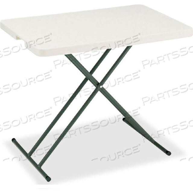 OEM#: 67124INTERION ADJUSTABLE HEIGHT PLASTIC FOLDING TABLE, 20 X 30, WHITE by Iceberg Enterprises