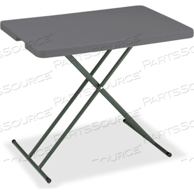 OEM#: 67128INTERION ADJUSTABLE HEIGHT PLASTIC FOLDING TABLE, 20 X 30, CHARCOAL by Iceberg Enterprises