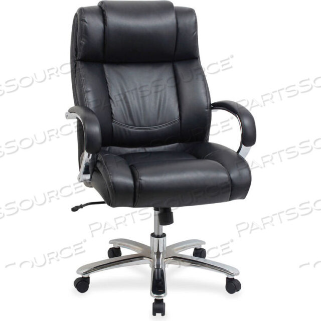 OEM#: 99845BIG AND TALL LEATHER CHAIR WITH ULTRACOIL COMFORT - BLACK by Lorell