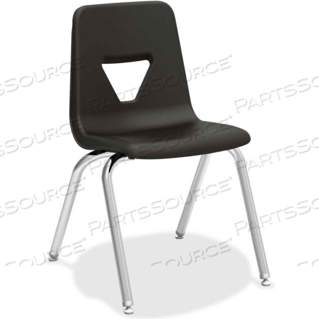OEM#: 9989118 STACKING STUDENT CHAIR - BLACK - 4/PACK by Lorell