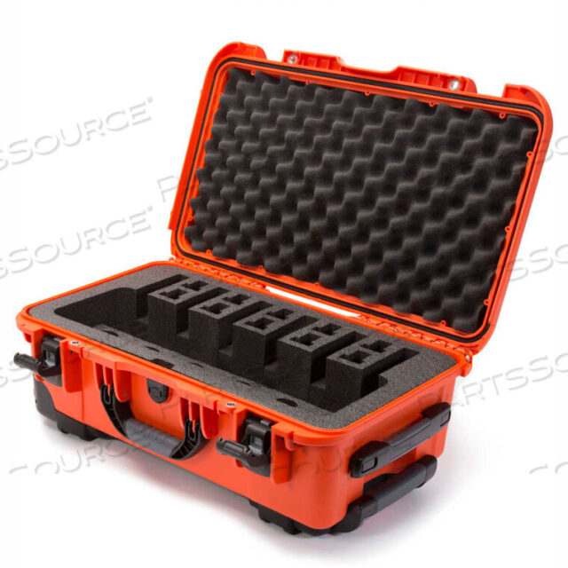 OEM#: 935-6UP3NANUK 935 SERIES PISTOL CASE WITH FOAM INSERT - 6 PISTOL CAP. - 22L X 14W X 9H - ORANGE by Plasticase Inc.