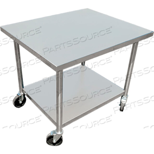 MIXER TABLE WITH UNDERSHELF & CASTERS 30X36X30