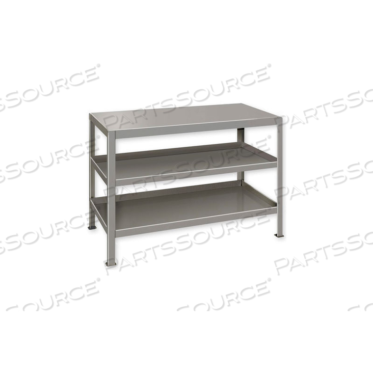 OEM#: 2436-3-GRAYHEAVY DUTY MACHINE TABLE W/ 3 SHELVES - 36W X 24D GRAY by Pucel Enterprises