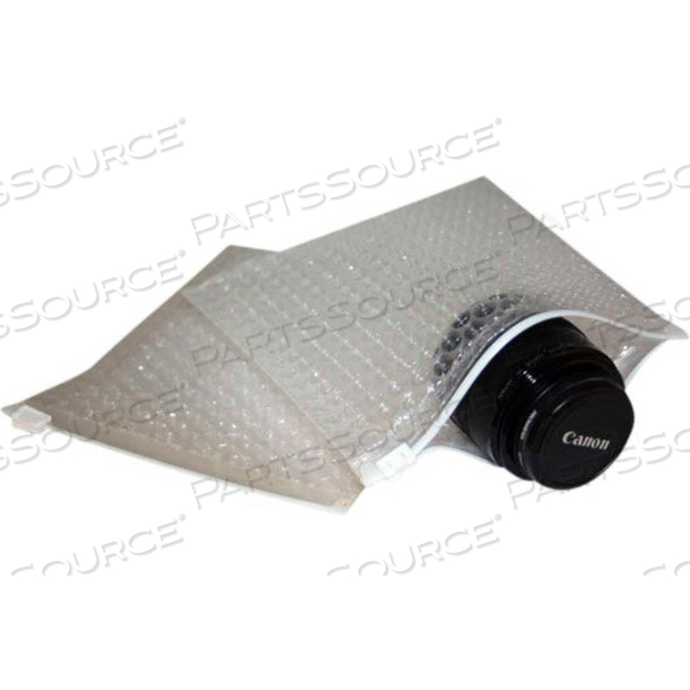 1 LAYER RECLOSABLE SLIDER ZIP CUSHION BAGS, 10-1/4 X 12 ID, CLEAR, 250/CASE