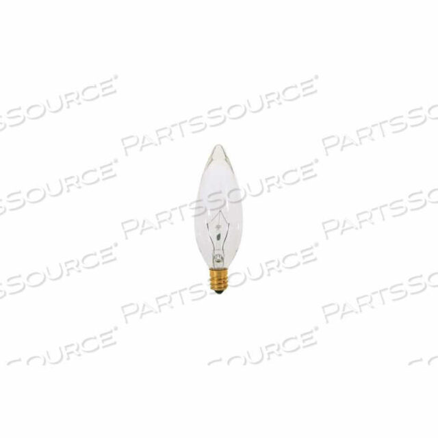 OEM#: S323015B9 1/2 15W INCANDESCENT W/ CANDELABRA BASE, 120V BULB by Satco