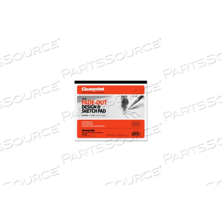 OEM#: 932811ISOCLEARPRINT GRID PAPER PAD, 20LB., 30 DEGREE ISOMETRIC, 8-1/2X11, 30 SHEETS by Chartpak