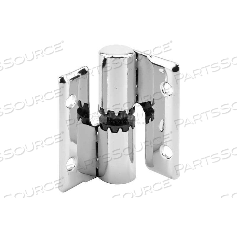 SURFACE MOUNT HINGE SET, RH-IN/LH-OUT, W/FASTENERS, CHROME PLATED BRASS