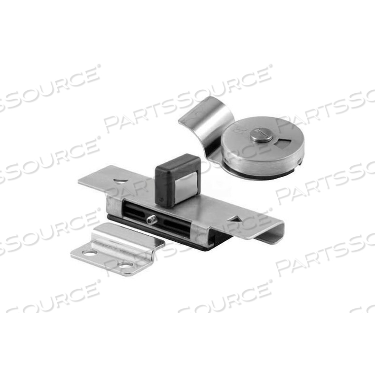SLIDE LATCH W/KEEPER, INDICATOR & FASTENERS, 1 DR, ST. STAINLESS STEEL