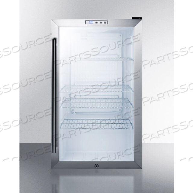 COMMERCIAL BEVERAGE MERCHANDISER, FREESTANDING, DIGITAL THERMOSTAT, BLACK