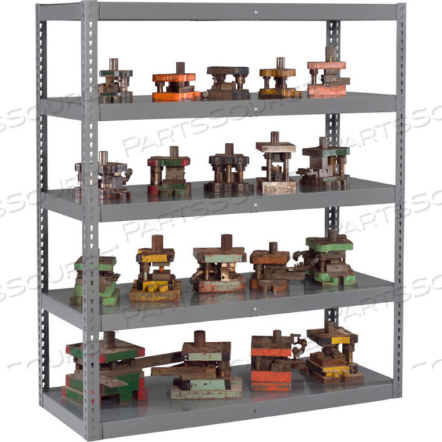 OEM#: GRXHS-602472BOLTLESS HEAVY DUTY DIE RACK - 60W X 24D X 72H - 5 SHELVES - MEDIUM GRAY by Tennsco Corp.
