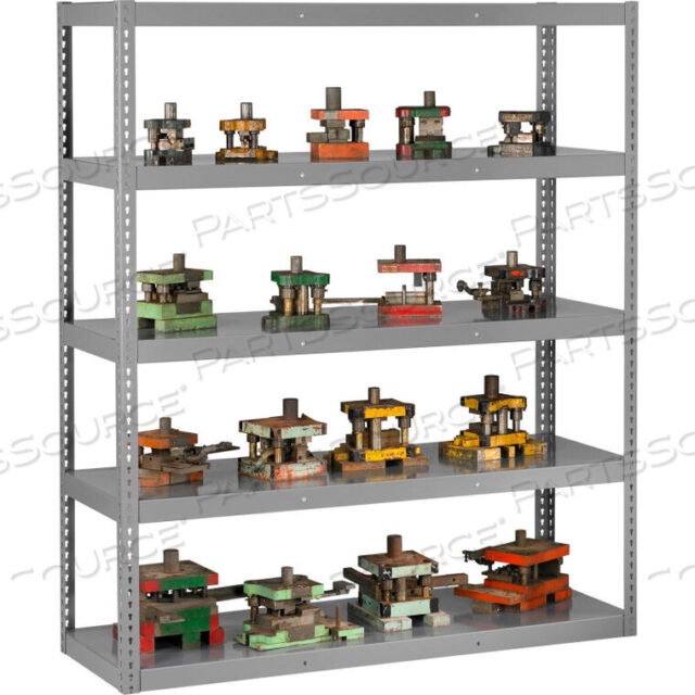 OEM#: GRXHS-722472BOLTLESS HEAVY DUTY DIE RACK - 72W X 24D X 72H - 5 SHELVES - MEDIUM GRAY by Tennsco Corp.