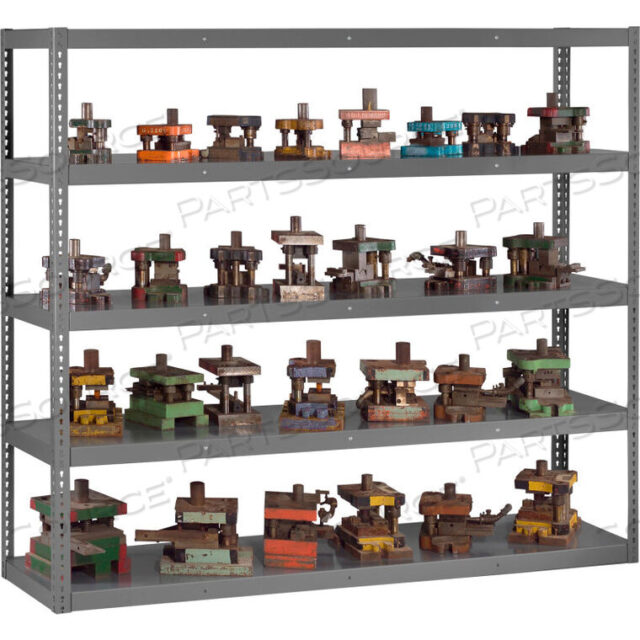 OEM#: GRXHS-962496BOLTLESS HEAVY DUTY DIE RACK - 96W X 24D X 96H - 5 SHELVES - MEDIUM GRAY by Tennsco Corp.