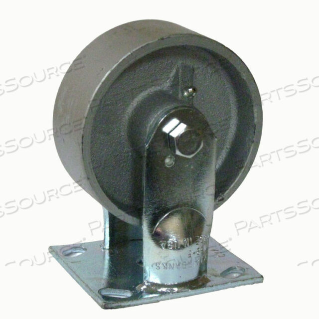 ZINC PLATED RIGID CASTER - SEMI-STEEL 6 DIA. - 1200 LB. CAPACITY