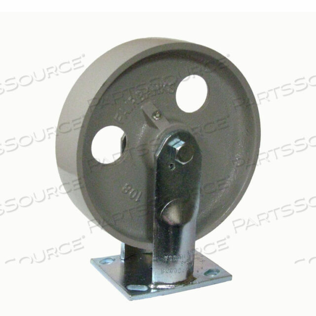 ZINC PLATED RIGID CASTER - SEMI-STEEL 8 DIA. - 1200 LB. CAPACITY