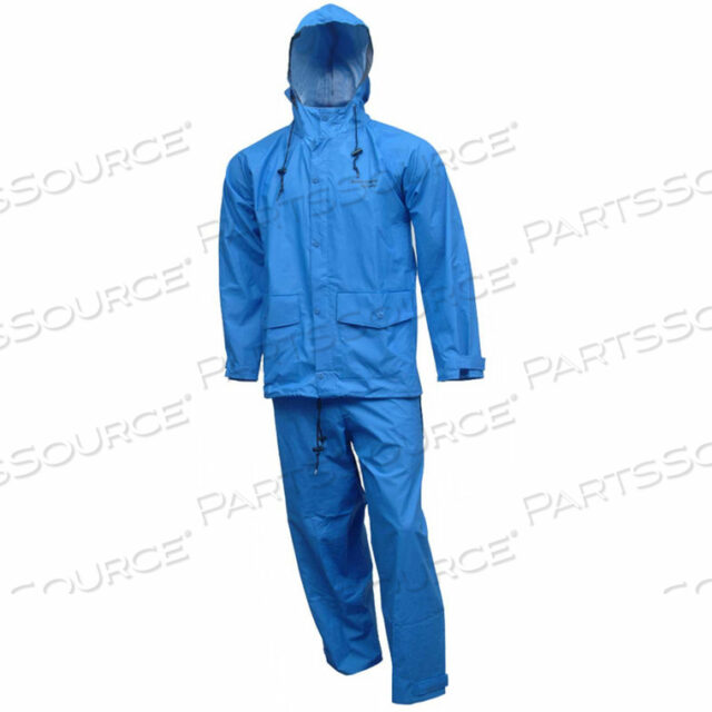 S66211 STORM-CHAMP 2 PC SUIT, ROYAL BLUE, ATTACHED HOOD, 5XL