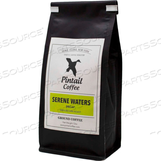 SERENE WATERS DECAFFEINATED COFFEE, MEDIUM DARK ROAST, 12 OZ.