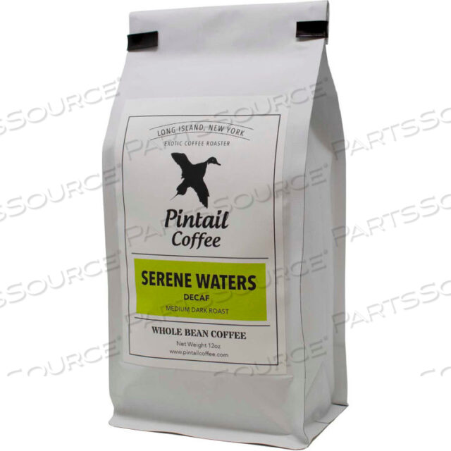 SERENE WATERS DECAFFEINATED COFFEE, MEDIUM DARK ROAST, 12 OZ.