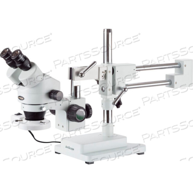 OEM#: SM-4BZ-FRLAMSCOPE 3.5X-90X BINOCULAR STEREO BOOM MICROSCOPE WITH FLUORESCENT RING LIGHT by United Scope