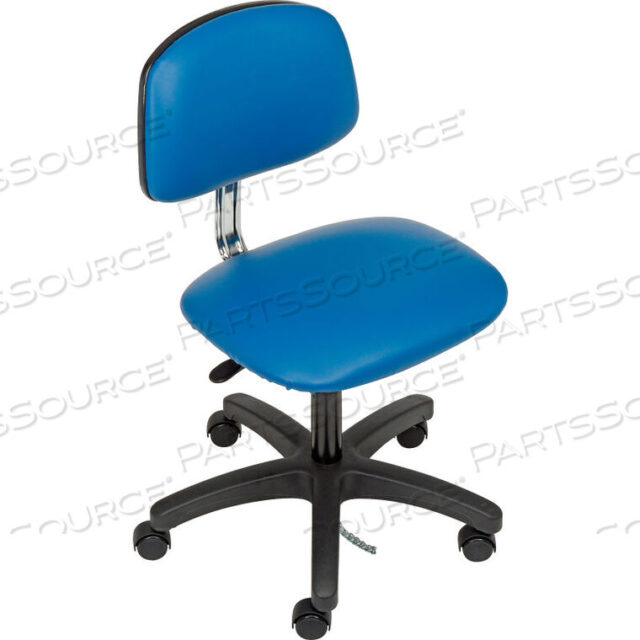 OEM#: GVESD021BLUINTERION ESD CHAIR - VINYL - ROYAL BLUE by E Com Inc