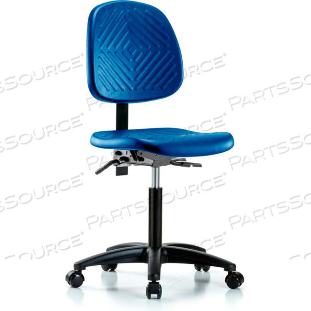 OEM#: PMBCH-MB-RG-T0-A0-NF-RC-BLUBLUE RIDGE ERGONOMICS INDUSTRIAL CHAIR - POLYURETHANE - BLUE by E Com Inc