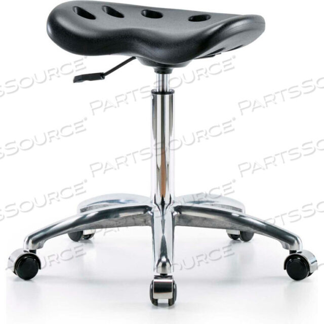 OEM#: PTMBSL-CR-NF-CC-BLKINTERION POLYURETHANE TRACTOR STOOL - BLACK W/ CHROME BASE by E Com Inc