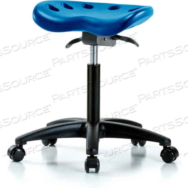 OEM#: PTMBSO-RG-NF-RC-BLUINTERION POLYURETHANE TRACTOR STOOL WITH SEAT TILT - BLUE W/ BLACK BASE by E Com Inc