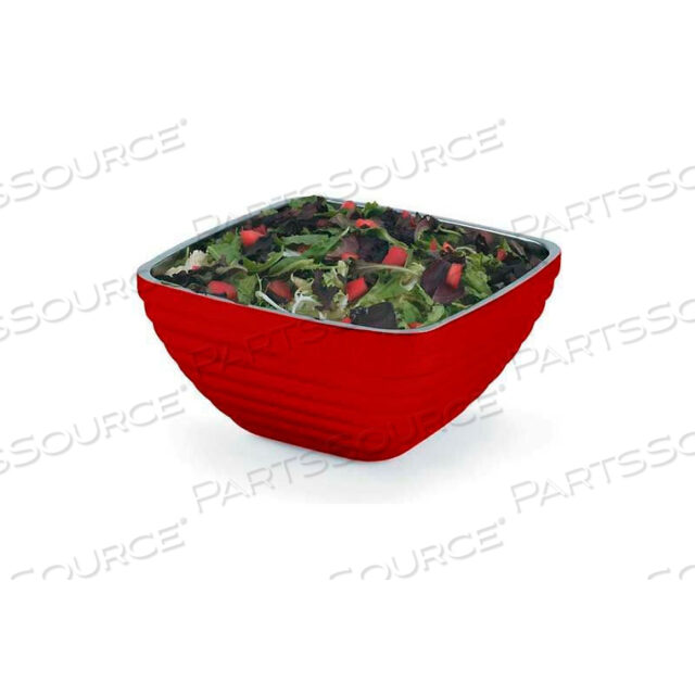 OEM#: 4763515SQUARE INSULATED SERVING BOWLS, 5.2 QUART, DAZZLE RED by Vollrath
