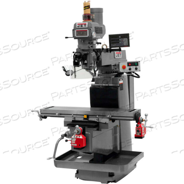 JET JTM-1254VS WITH NEWALL DP700 3X (Q) DRO, X & Y POWERFEEDS & AIR POWER DRAWBAR