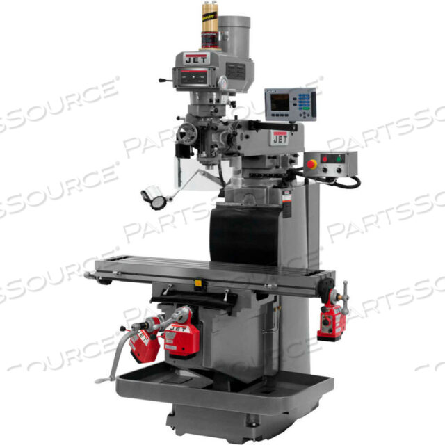 JET JTM-1254RVS WITH ACU-RITE 203 3X (K) DRO, X,Y&Z POWERFEEDS & AIR POWER DRAWBAR