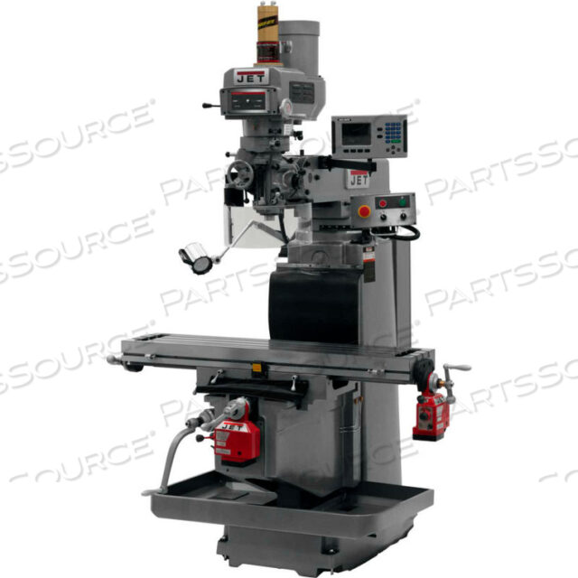 JET JTM-1254RVS WITH ACU-RITE 203 3X (Q) DRO, X & Y POWERFEEDS & AIR POWER DRAWBAR