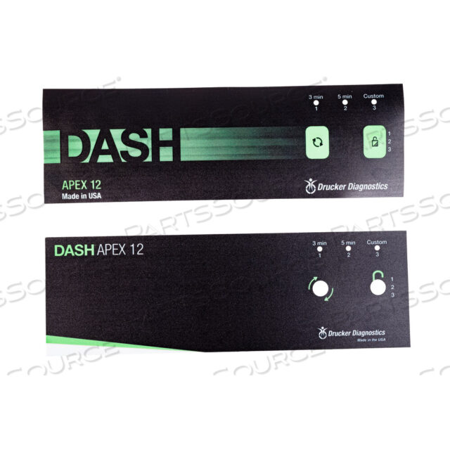 OEM#: 03-0-0003-0724Передняя панель с сенсорной наклейкой (DASH APEX 12 NON-BARRICOR CUSTOM) от Drucker Diagnostics, Inc. (ранее QBC Diagnostics)