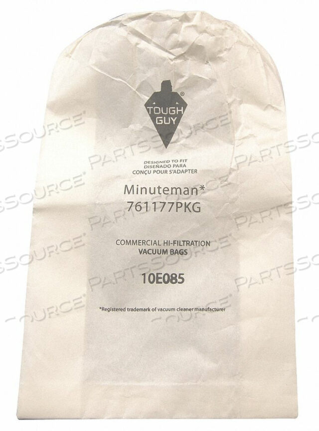OEM#: 10E085ВАКУУМНЫЙ БУМАЖНЫЙ ПАКЕТ ОДНОСЛОЙНЫЙ МНОГОРАЗОВЫЙ PK10 от Tough Guy