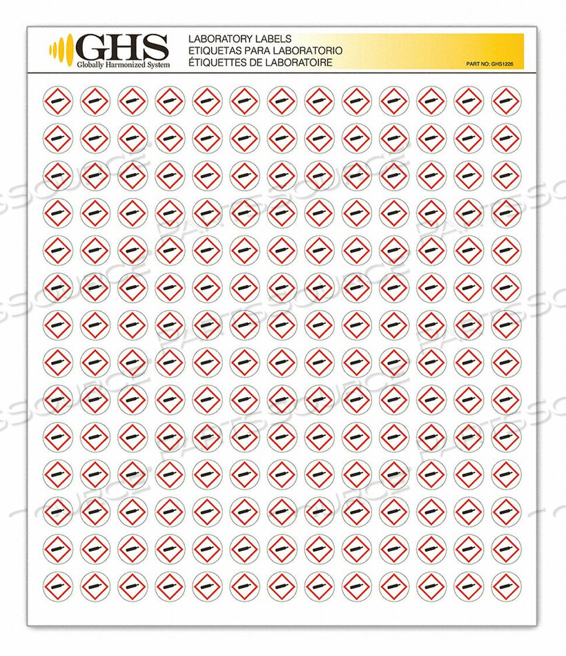 OEM#: GHS1226ЭТИКЕТКА ДЛЯ БАЛЛОНОВ С ГАЗОМ ГЛЯНЦЕВАЯ БУМАГА PK1820 от Incom Manufacturing