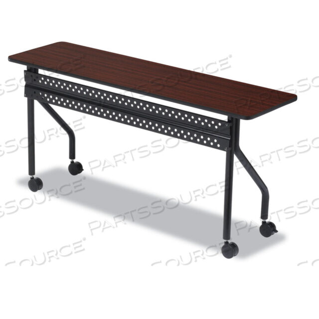 OEM#: 68068OFFICEWORKS MOBILE TRAINING TABLE, RECTANGULAR, 72W X 18D X 29H, MAHOGANY/BLACK by Iceberg Enterprises