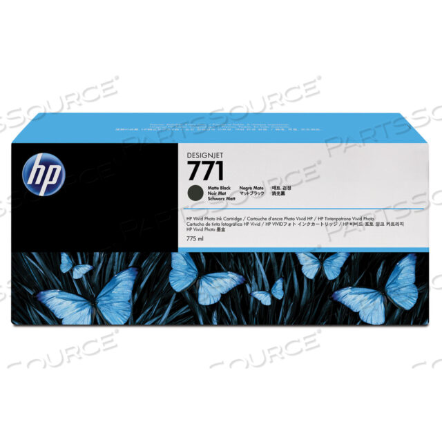 HP 771, (B6Y39A) 3 МАТОВЫХ ЧЕРНЫХ ОРИГИНАЛЬНЫХ ЧЕРНЫХ КАРТРИДЖА