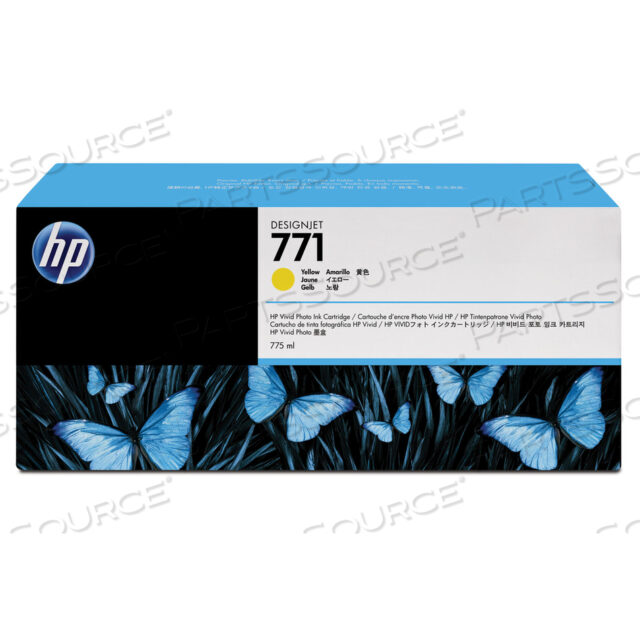 HP 771, (B6Y42A) УПАКОВКА ИЗ 3 ЖЕЛТЫХ ОРИГИНАЛЬНЫХ ЧЕРНИЛ