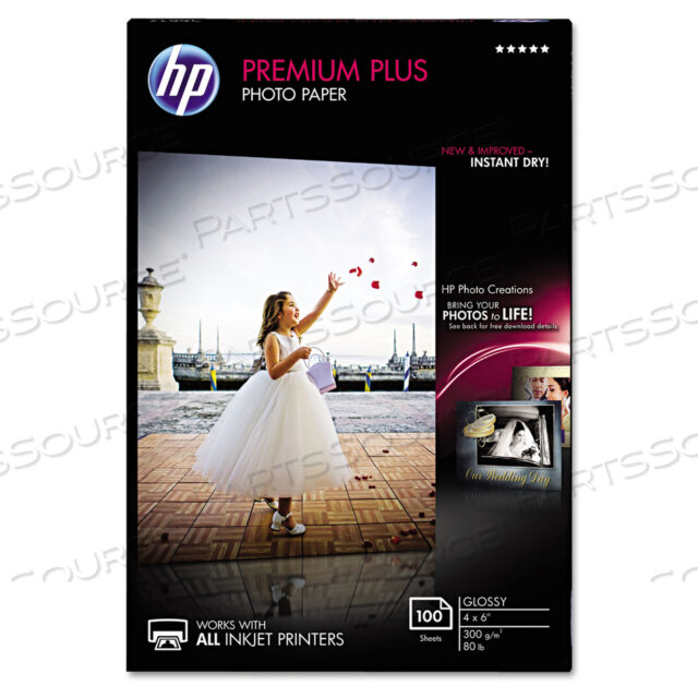 ФОТОБУМАГА PREMIUM PLUS, 11,5 МИЛ, 4 X 6, ГЛЯНЦЕВАЯ БЕЛАЯ, 100 ШТ./УПАКОВКА