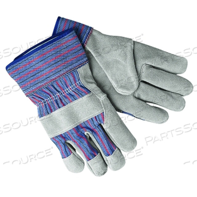 OEM#: 1311ПЕРЧАТКИ SELECT SHOULDER SPLIT COW, БОЛЬШИЕ, B SELECT КОЛОВЬЯНАЯ КОЖА, СИНИЕ С КРАСНЫМИ ПОЛОСАМИ от MCR Safety